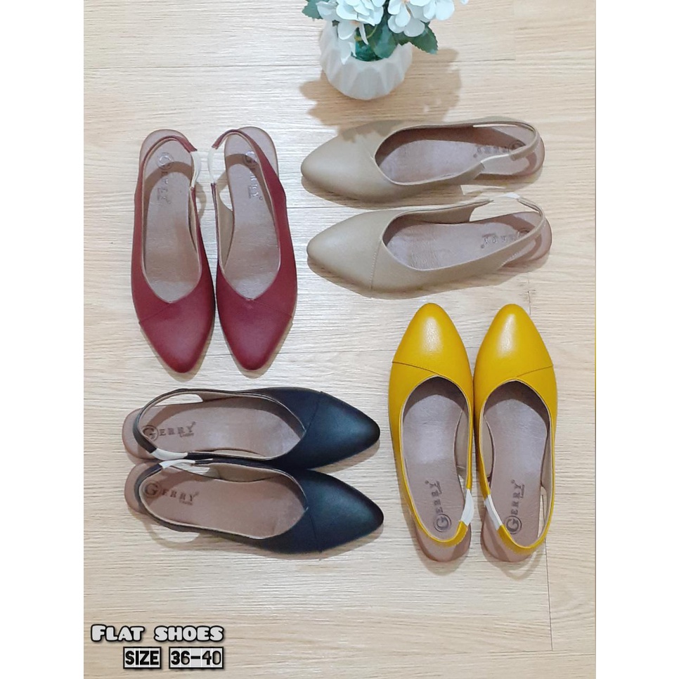 Sepatu Kulit Wanita Model 777 Flat - Gerry Leather