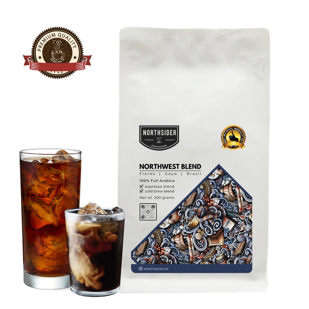 BIJI KOPI ARABIKA NORTHWEST ESPRESSO BLEND -500GR NORTHSIDER COFFEE