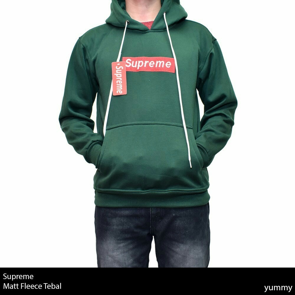 Jaket Sweater Hoodie *SUPREME Logo Texs Pull Bordier Premium Unisex