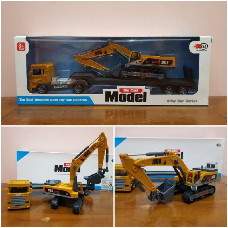 Mainan Diecast Mobil Excavator Konstruksi Bangunan - Diecast Excavator