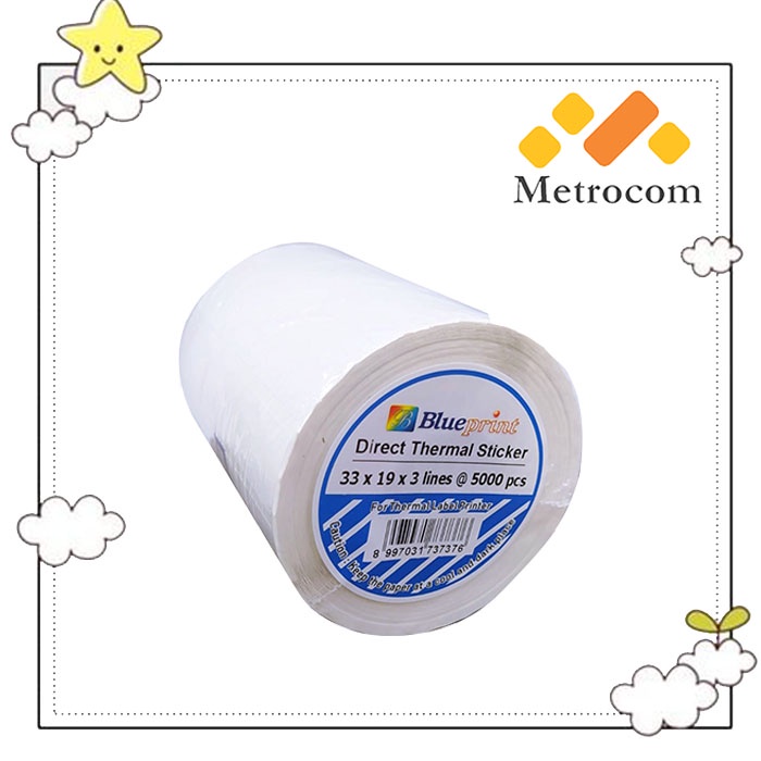 

Blueprint Thermall Sticker 33x19x3 lines @5000pcs