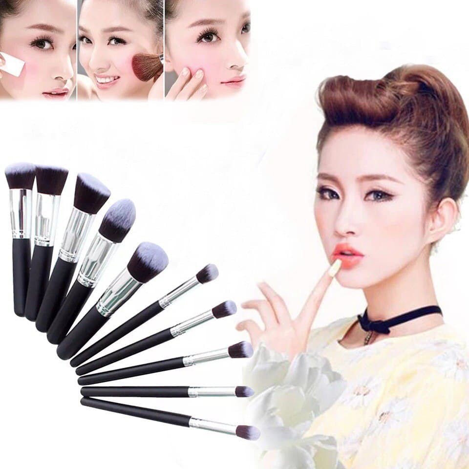 Kuas Makeup Brush Set Kuas Make Up Kosmetik Wajah Mata 10 PCS - Make Up Set / Kuas Contour isi10