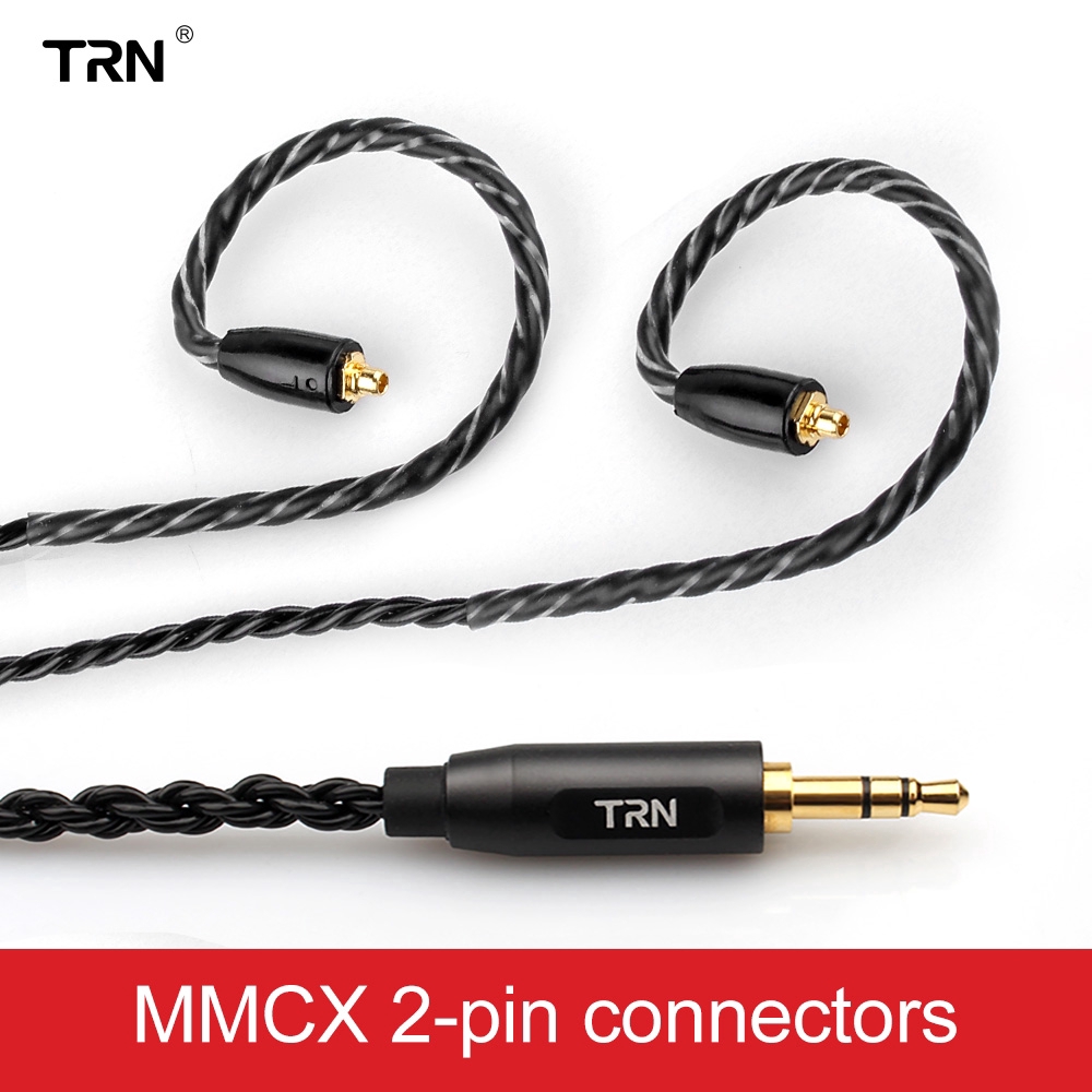 Trn 6 Core Kabel Kepang High Purity Bahan Tembaga iem 2Pin mmcx