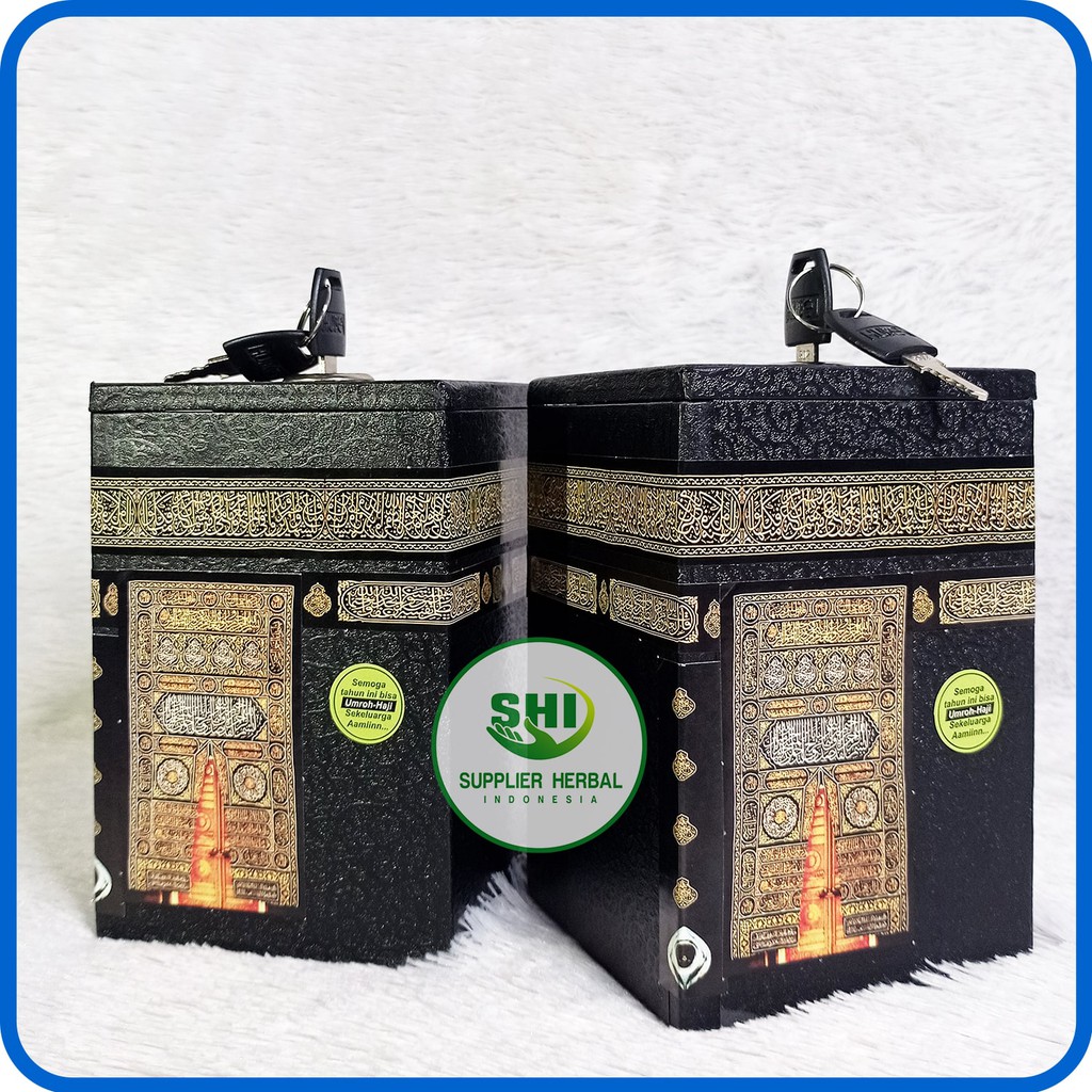 CELENGAN KA'BAH Kabah kakbah SEDANG Miniatur Kado Ulangtahun Souvenir Haji Umroh Unik sedekah subuh-6