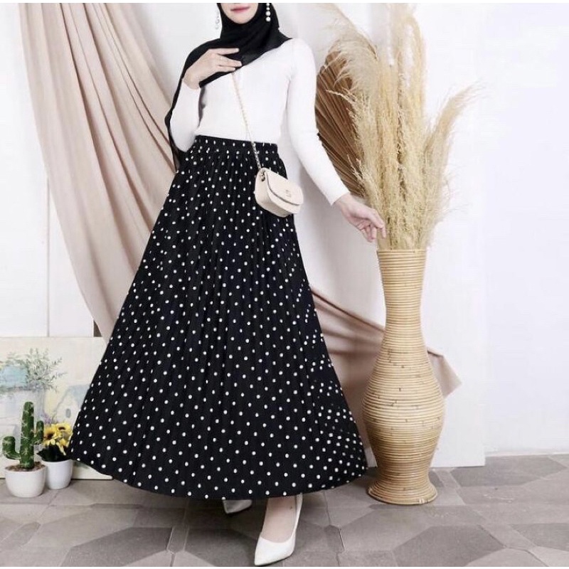 POLKA SKIRT || ROK MOTIF POLKA || ROK WANITA