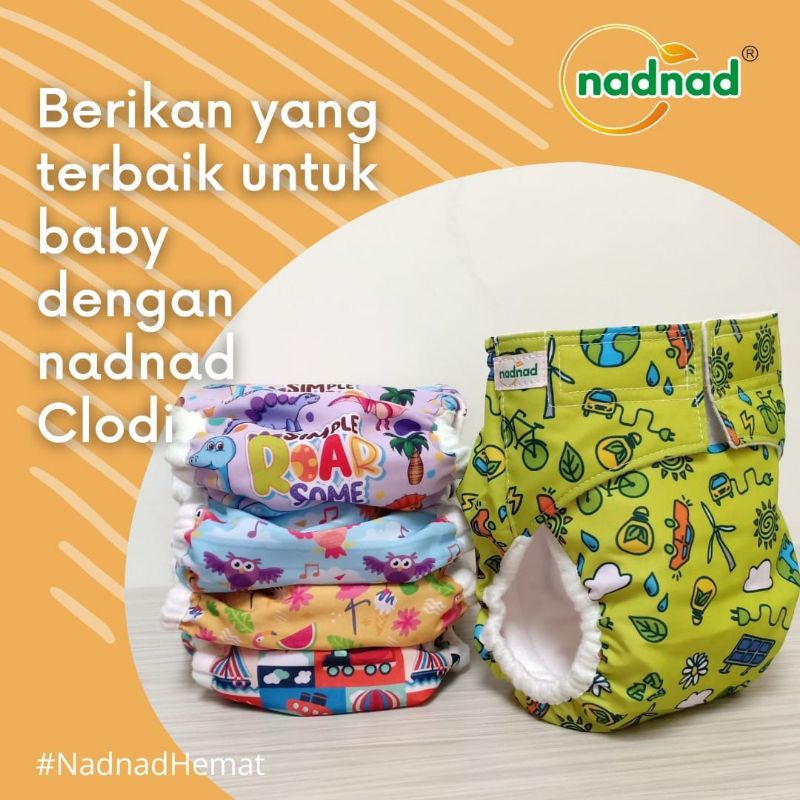 Nadnad Clodi Type Cover Velcro Dan Pant Kancing Popok Bayi Inovasi Baru