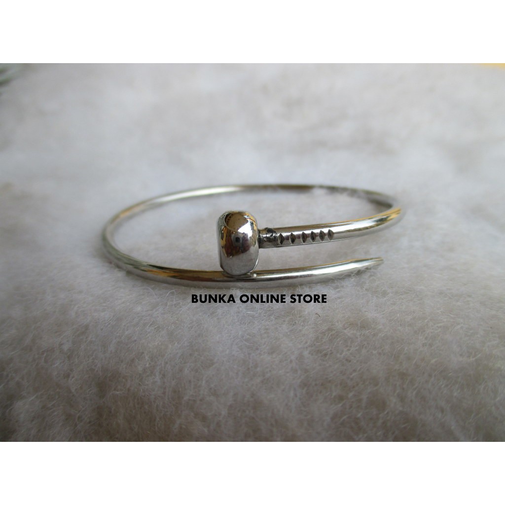 Gelang Bangle Pria/Wanita Desain Paku,