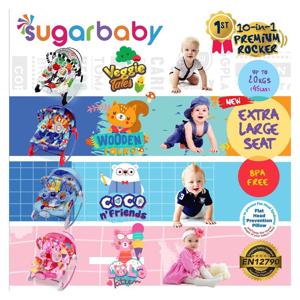 Jessen Sugarbaby Sugar Baby 10 in 1 Bouncer Premium - Extra Large Seat-3
