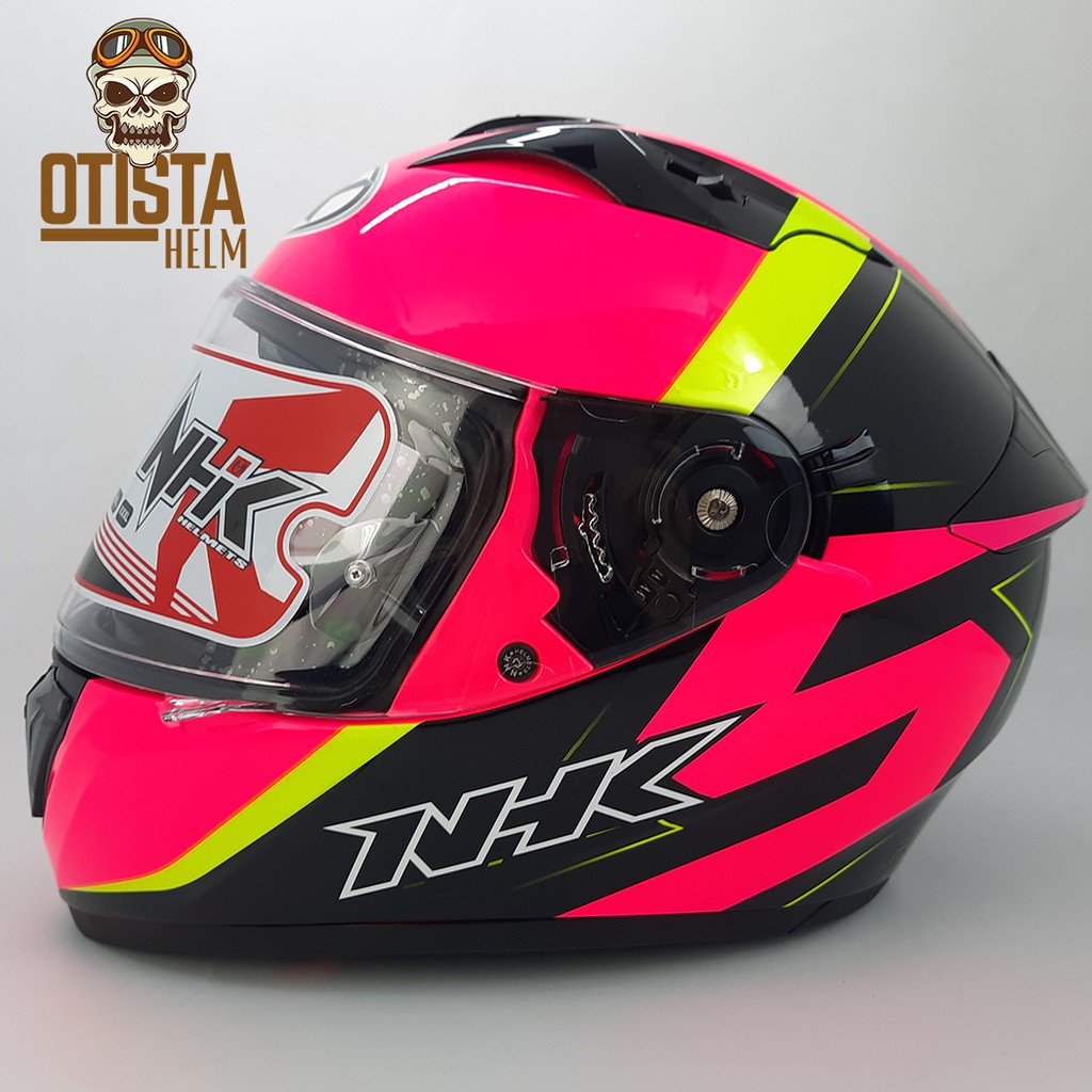 Helm Full Face Nhk Gp Prime Penza Se Pink Flo Yellow Pink Kuning