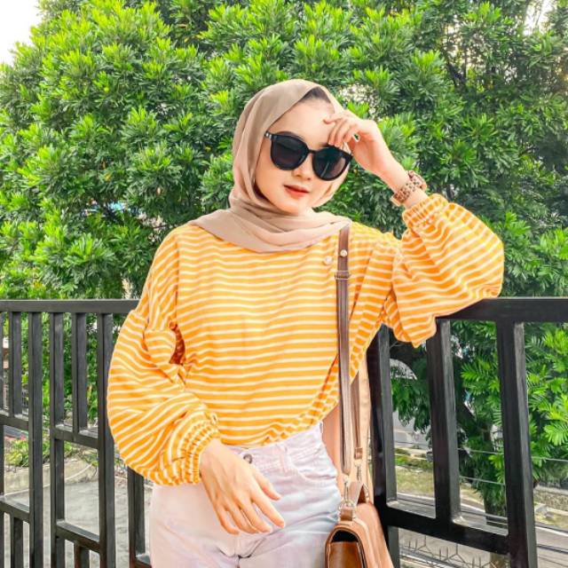 FELONA STRIPE MUSTARD PREMIUM (REALPICT)