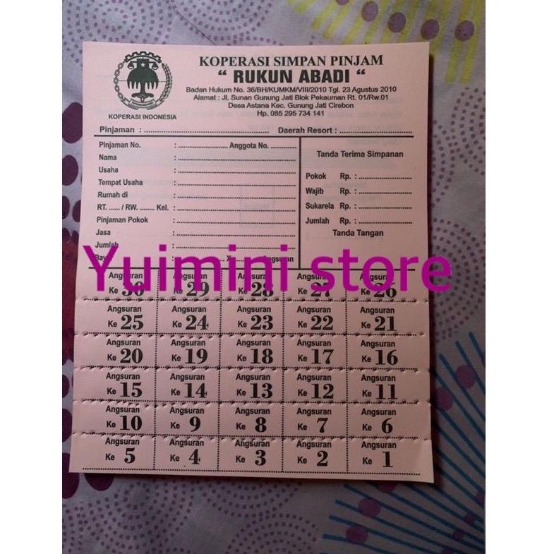 

(PROMO SRT66) Promise buku angsuran koperasi praktis tinggal sobek ga perlu ribet catat isi 50 lembar ✴