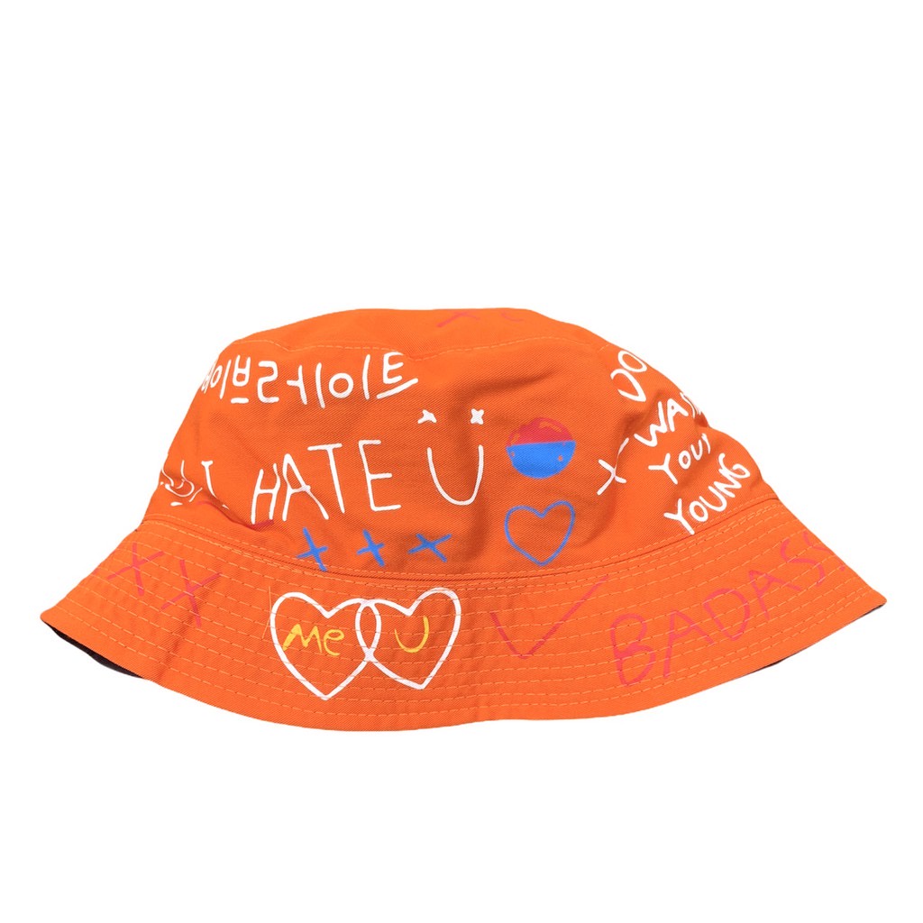 Topi baseball kaktus cream-Badas oren