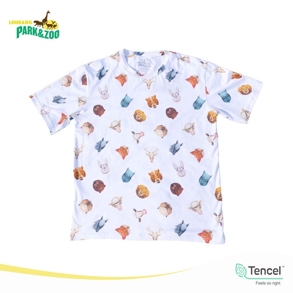 Lembang Park & Zoo - T Shirt Fullprint Dewasa Unisex motif Animal Origami