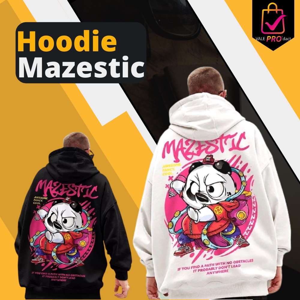 Jaket Hodie Mazestic Panda Pria Wanita Unisex