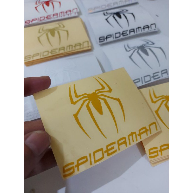 STICKER LOGO SPIDERMAN MOBIL MOTOR LAPTOP CUTTING