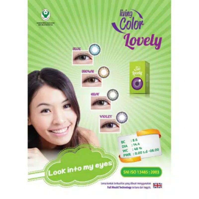 {BISA COD} SOFTLENS LIVING COLOR LOVELY BY IRISLAB (NORMAL)