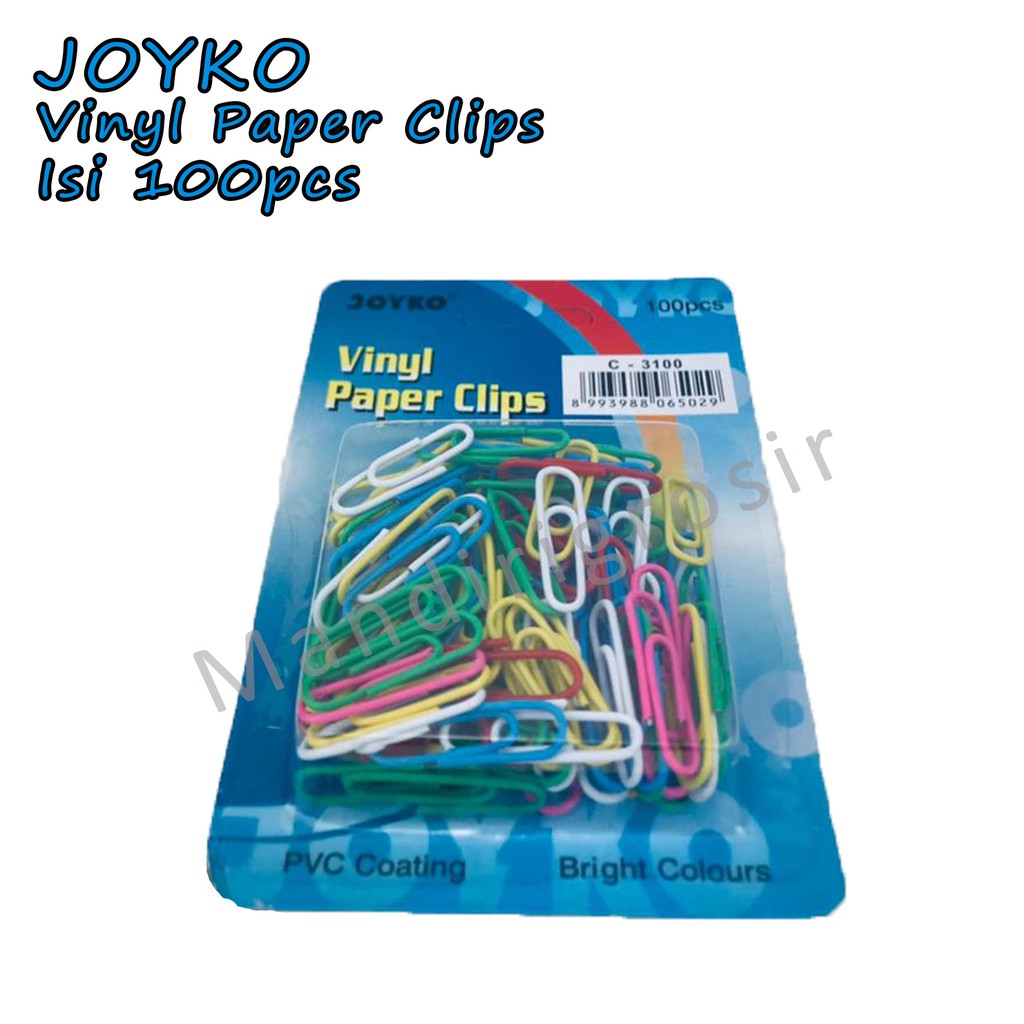 Vinyl Paper Clips *Joyko * isi 100pcs * C-3100