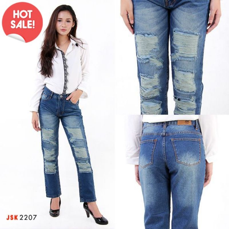 Celana Panjang Boyfriend Distroy JSK Jeans Original Produk Jeans