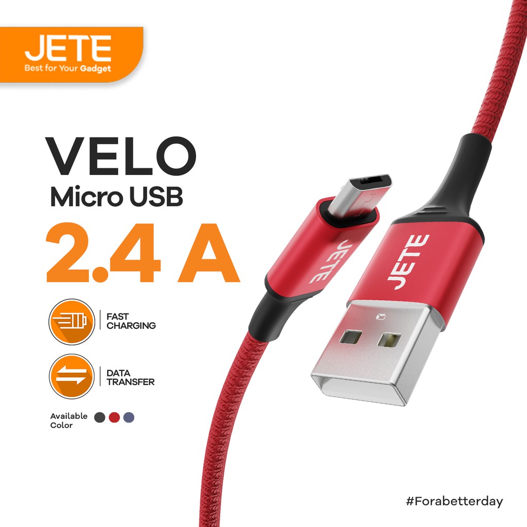 Kabel Data USB Jete Velo Micro 2.4A