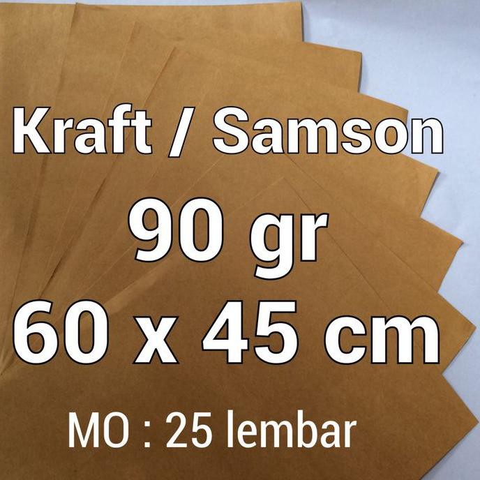 

kertas samson | 90 gr | 60x45 cm | brown | kraft | paper