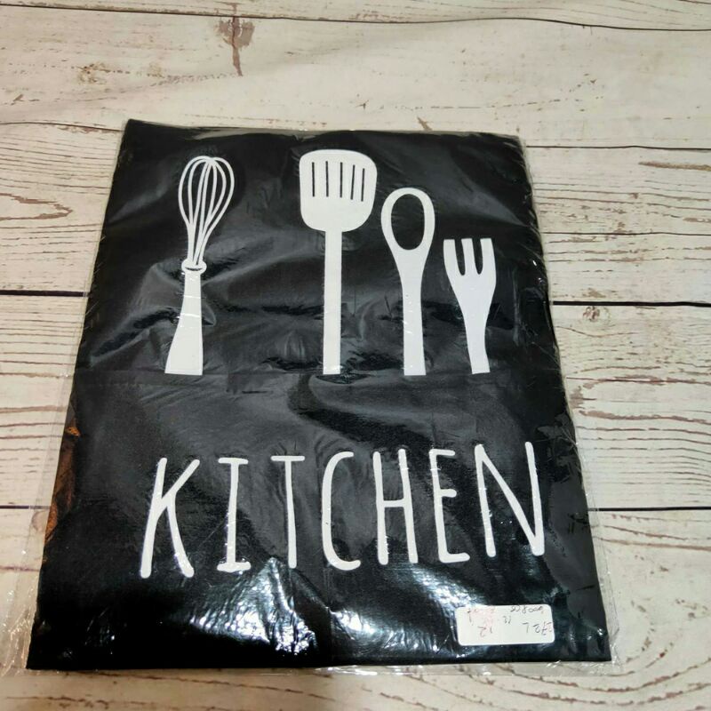 Celemek Dapur Apron Pria Wanita Model Kantung Di Depan Jj4115 Black