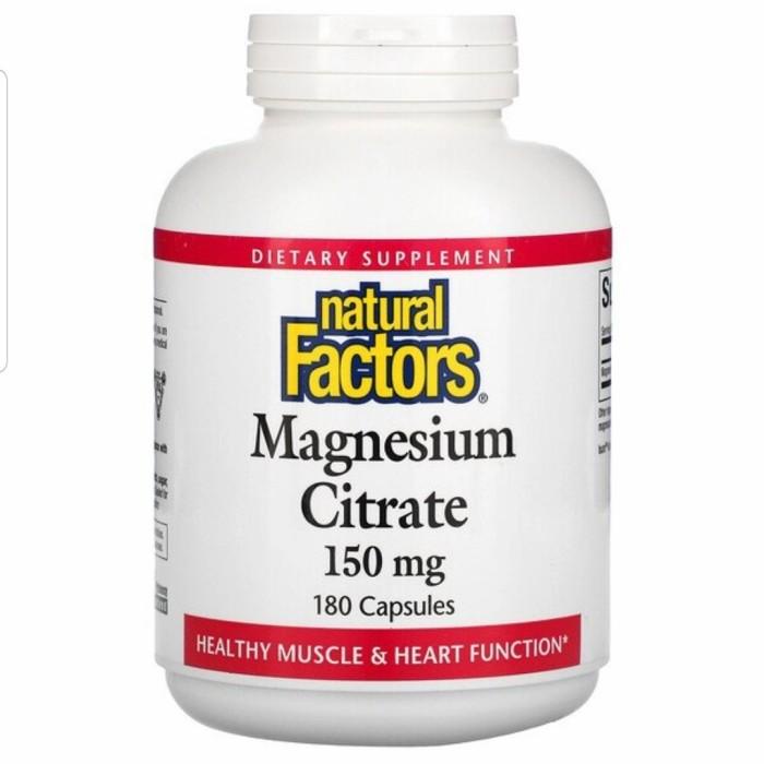 Natural Factors Magnesium Citrate 150 mg 100% ORIGINAL CANADA