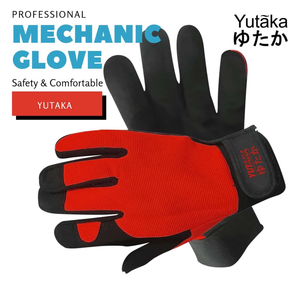 Sarung Tangan motor,sepeda,touring Yutaka warna merah/Sarung Tangan montor yutaka Pendek Glove