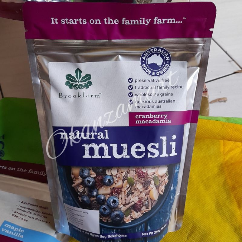 

Brookfarm Natural Muesli Cranberry Macadamia 350gr