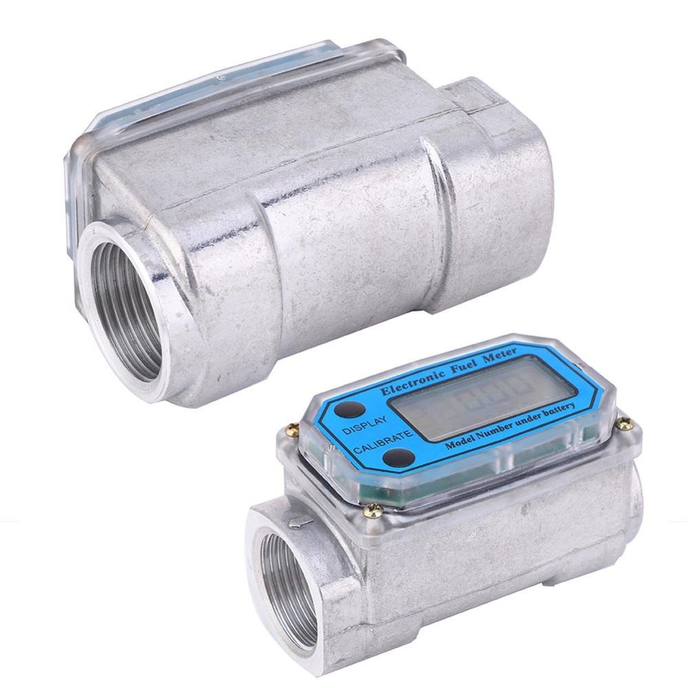 Digital LCD Display Electronic Fuel Flow Meter 1inch for Chemical