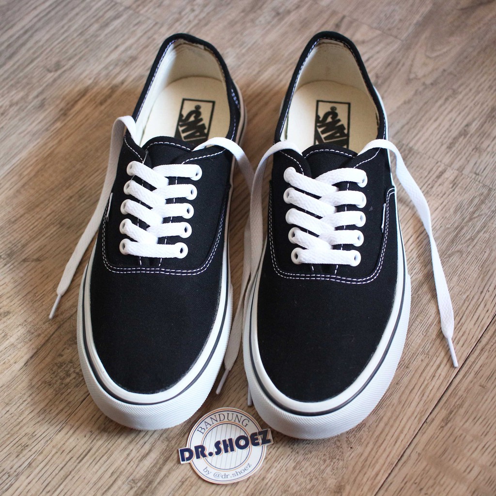 Sepatu Vans Authentic Black White Classic [ dr.shoez ]