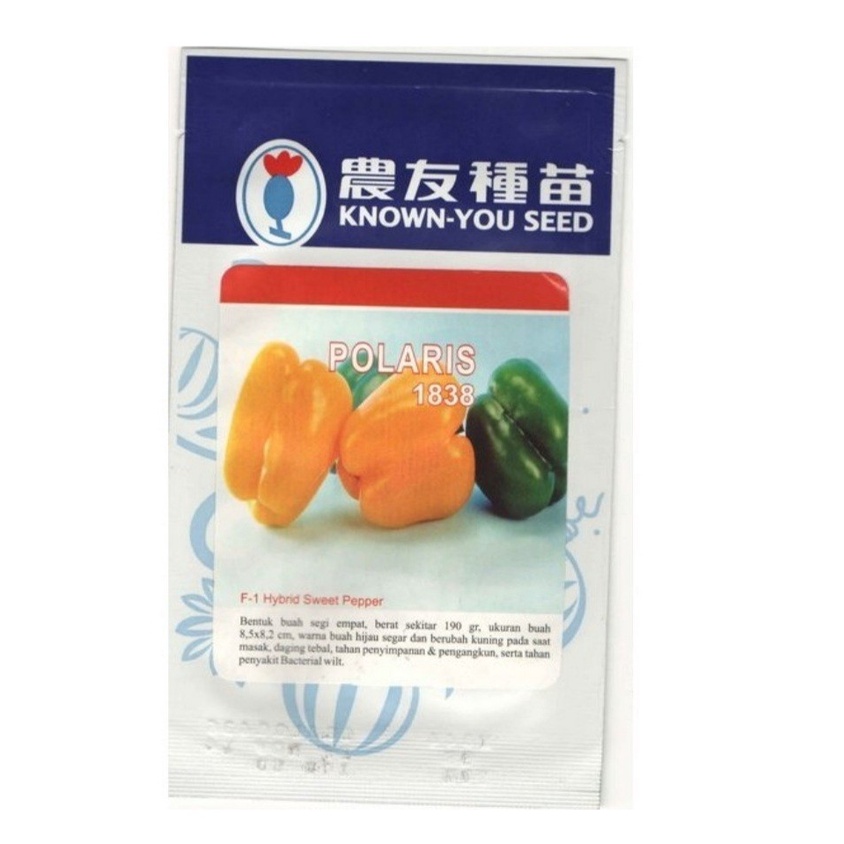 PAPRIKA POLARIS 10 GRAM PACK BESAR biji benih Paprika Kuning F1 hibrida cabai sweet pepper known you seed