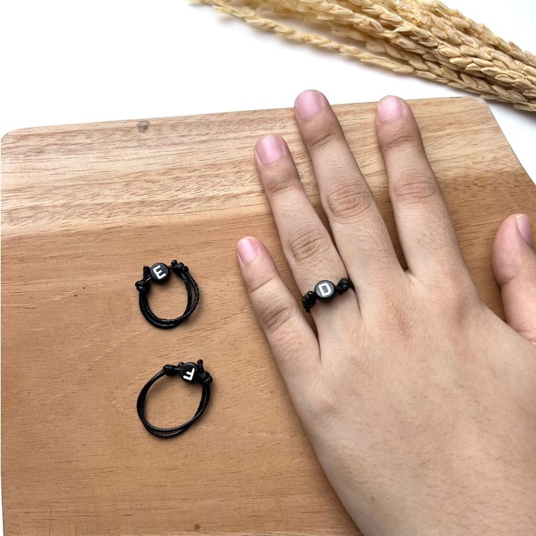 CINCIN COUPLE BESTIE TALI INISIAL HURUF A-Z
