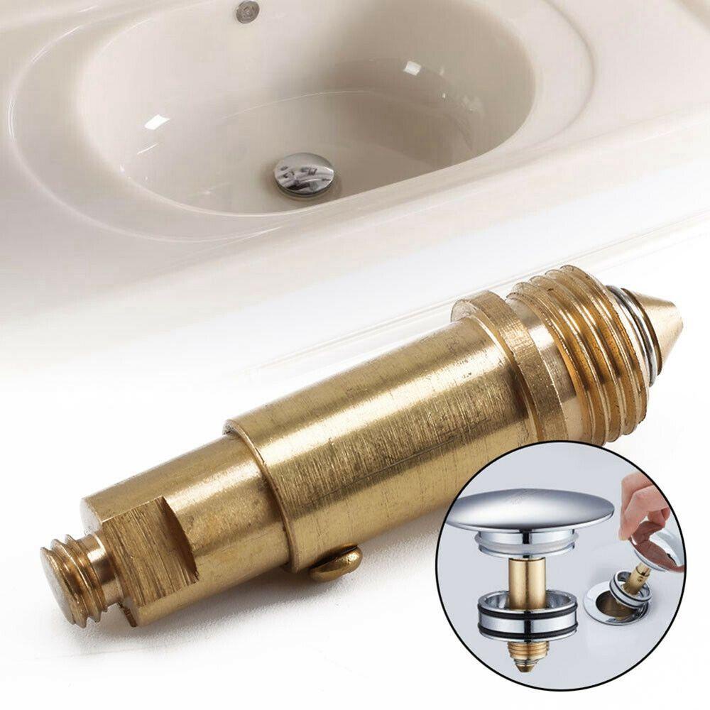 [Elegan] Spring Plug Mudah Dipasang Serbaguna Ganti Kran Aksesoris Kuningan Universal Wastafel Drain Spool