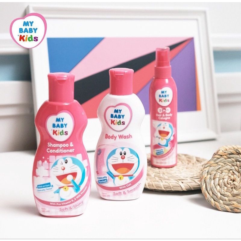 My Baby Kids Paket Hemat Shampoo &amp; Conditioner, Body Wash, Hair &amp; Body Cologne