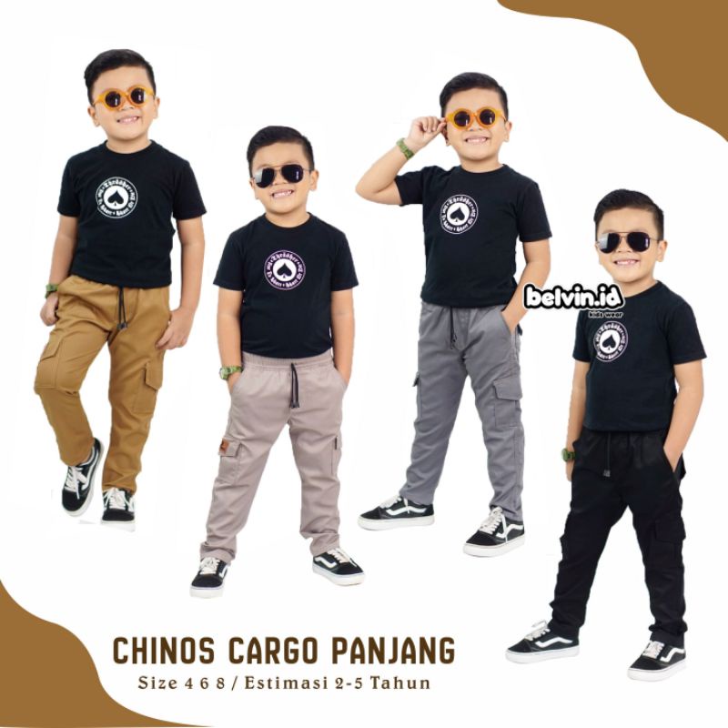 2-5Tahun Celana Panjang Chinos Chino Cargo Anak Laki Cowok 468 PROMO