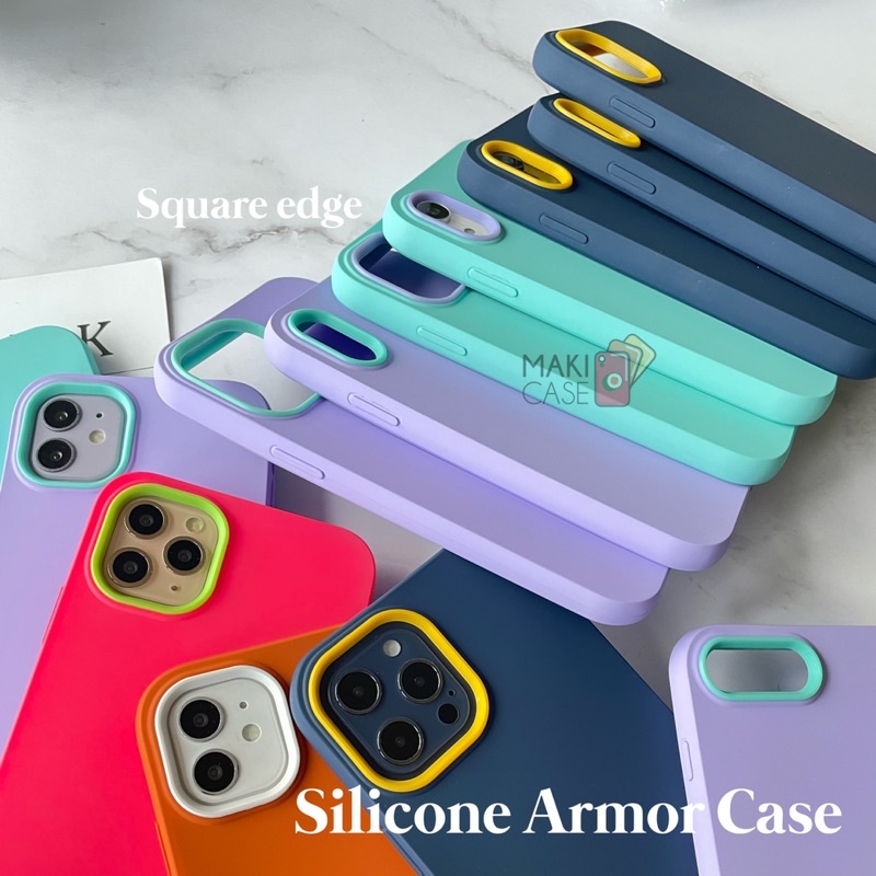 Silicone Armor Case Pelindung iPhone