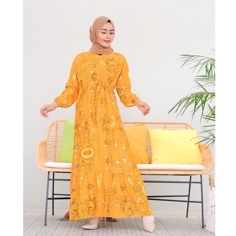 GAMIS MOTIF SULTAN PREMIUM TERBARU 2021 KATUN RAYON VISCOSE MURAH BAJU SELMA