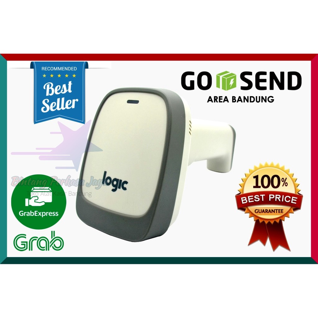 Jual BARCODE SCANNER GUN WIRELESS LOGIC QR80W / QR80W 1D dan 2D