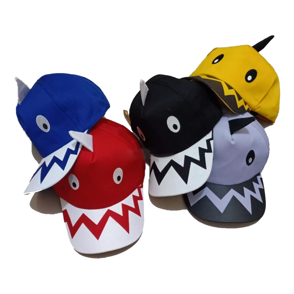 Topi Baseball Anak Baby Shark Bahan Drill