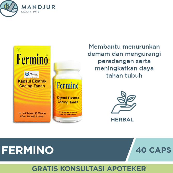 

BISA COD Fermino (Kapsul Ekstrak Cacing Tanah) 40 Kapsul - Obat Tifus / Tipes /OBAT HERBAL ASAM URAT/OBAT HERBAL PELANGSING/OBAT HERBAL KOLESTEROL/OBAT HERBAL DIABETES