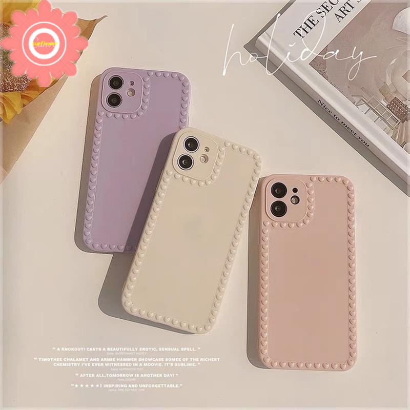 Love Heart Macaron Candy Case iPhone 11 12 7 8 XR XS MAX 8plus 7plus SE 2020 11 12 Pro Max Camera Lens Protector Case Soft Cover