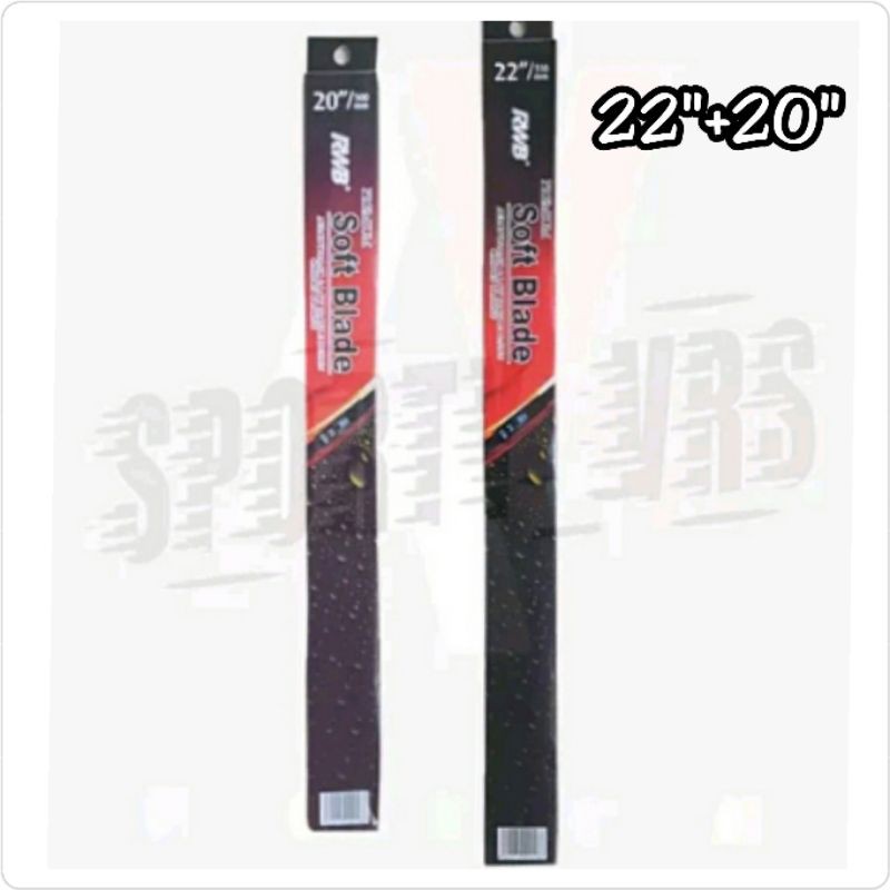 Wiper Depan Camry V3 22&quot;+20&quot; Model Soft Blade Merk RWB