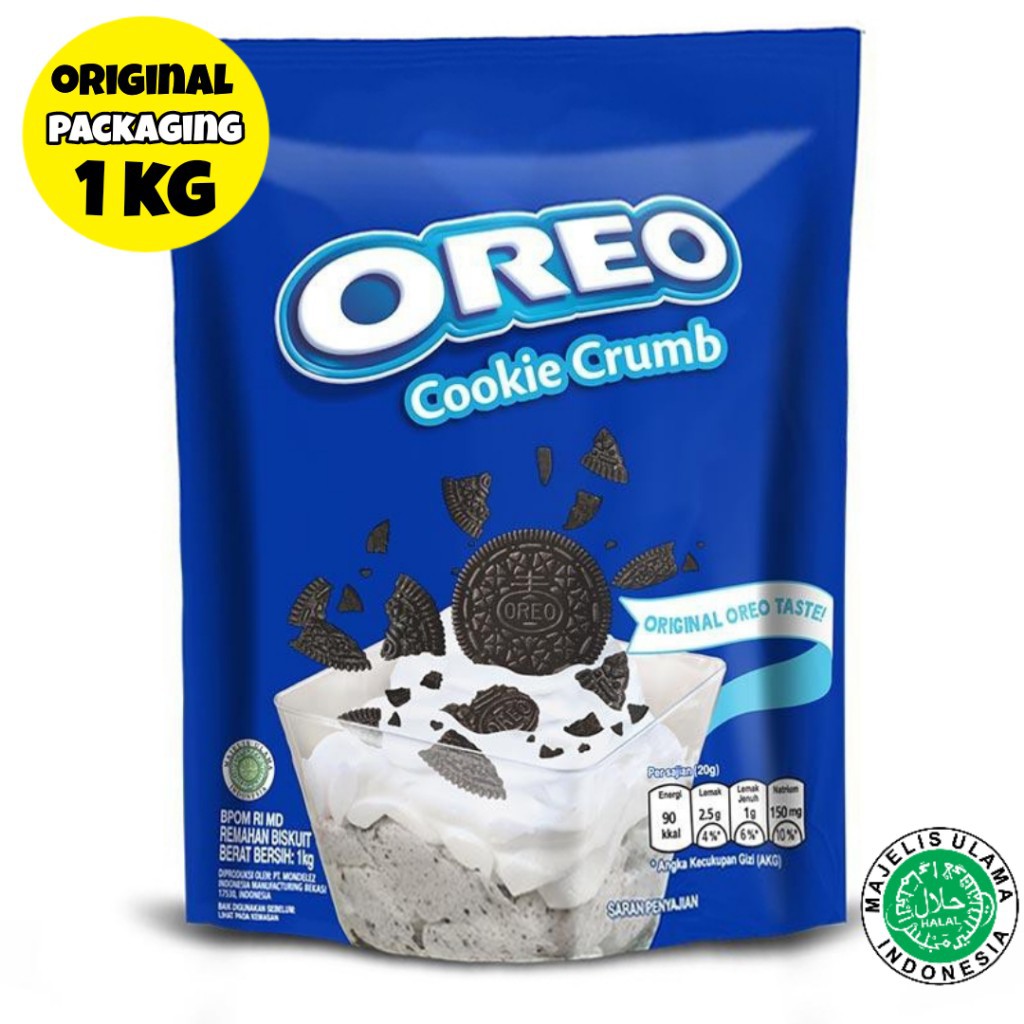 

OREO COOKIE CRUMBS 1Kg MONDELEZ / CRUMB KEMASAN ORIGINAL