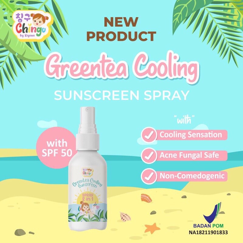 SUNSCREEN SPRAY GREENTEA COOLING SUNSCREEN CHINGU SPRAY