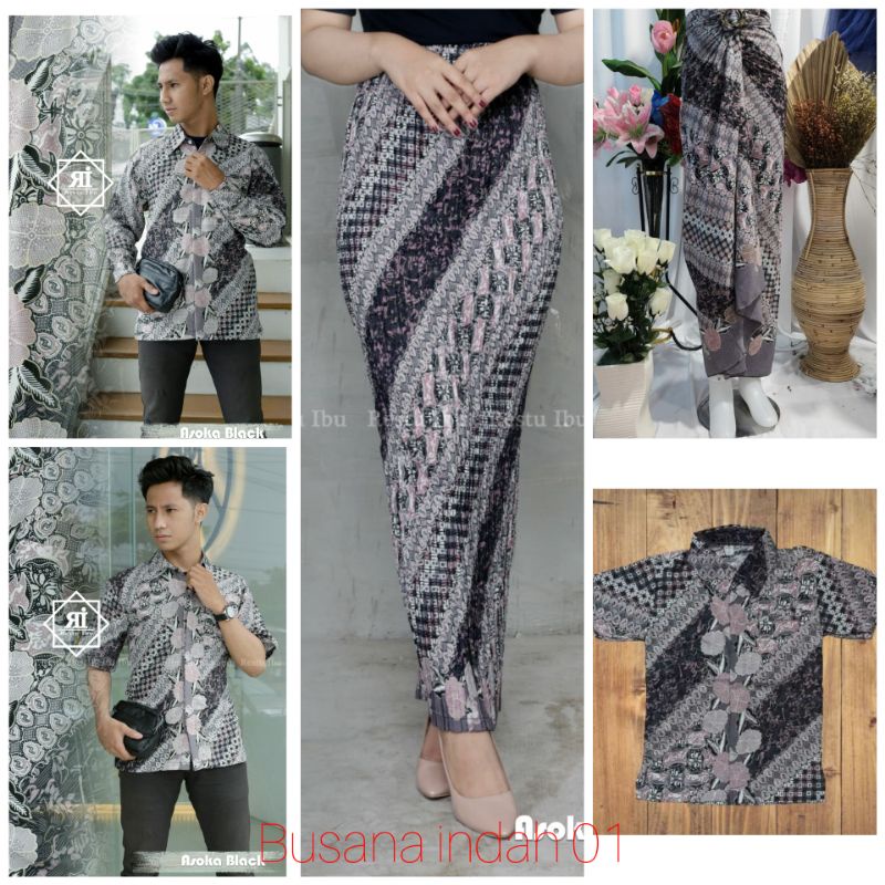 COUPLE BATIK / BATIK MODERN / SERAGAMAN BATIK MOTOF ASOKA BLACK