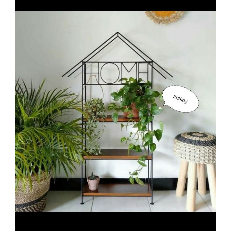 Rak home rumah - Rak 3 susun - Rak Besi 3 Tingkat - Rak Tanaman Bunga Hias- Rak pot Bunga