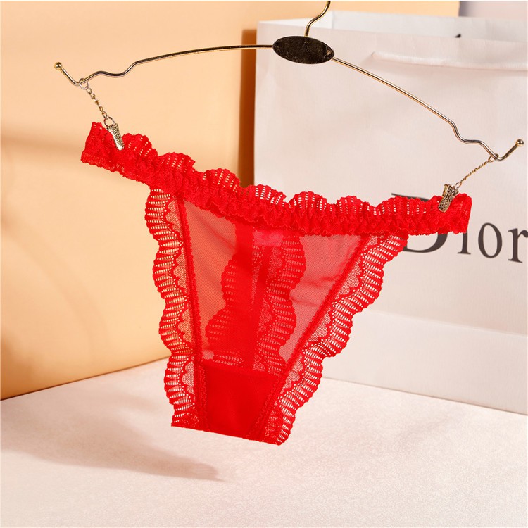 (COD) G String Wanita Sexy Renda Celana Dalam transparan Pakaian Dalam Lace Bawah Segitiga C225