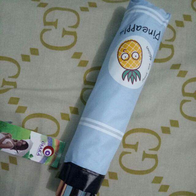 Payung Lipat 4 Fancy Karakter Motif Pineapple / Nanas Merk Osaka  Bw-123