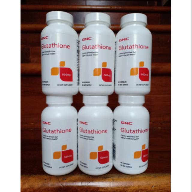 Pemutih kulit GNC USA L-Glutathione 500 mg BEST SELLER antioksidan READY ORI USA