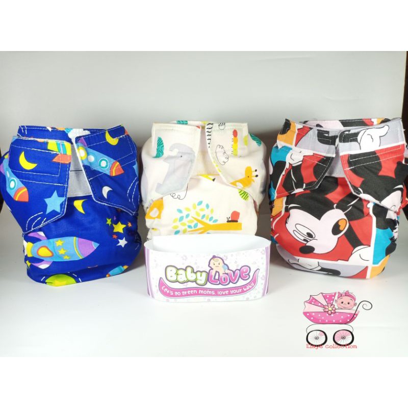 pampes kain cuci ulang clody bayi popok bayi inner dan outer Clodi Popok Kain Cuci Ulang babylove Cl